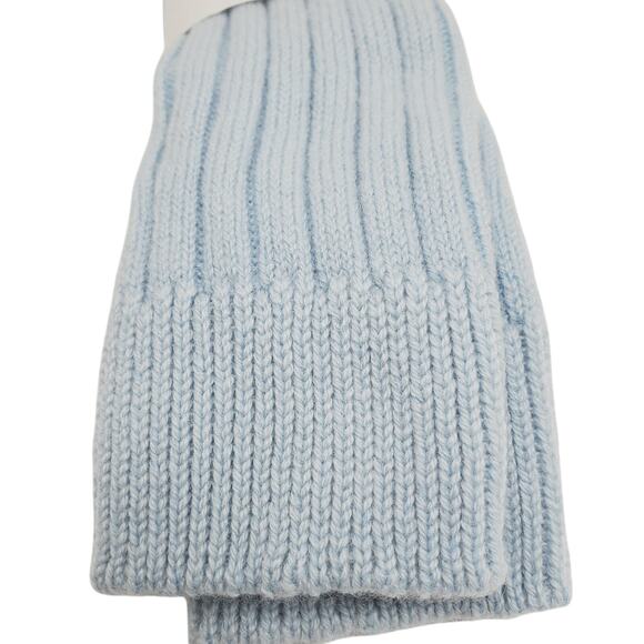 Soft Ribbed 82% Cashmere Ankle Socks 9-11 Warm Cozy Garnet Hill Rainwater Blue - Picture 7 of 7